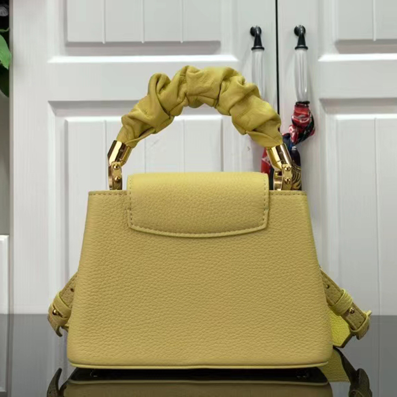 Louis Vuitton CAPUCINES MINI Taurillon Leather Bag M58586 Ginger Yellow